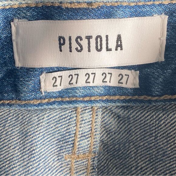 Pistola Harper Raw Edge Side Panel Step Hem Skirt Costa Rica Size 27 NWT - Picture 3 of 5